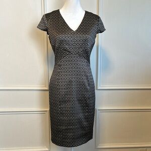 Brooks Brothers geometric tapestry dress Italian fabric sz 4p